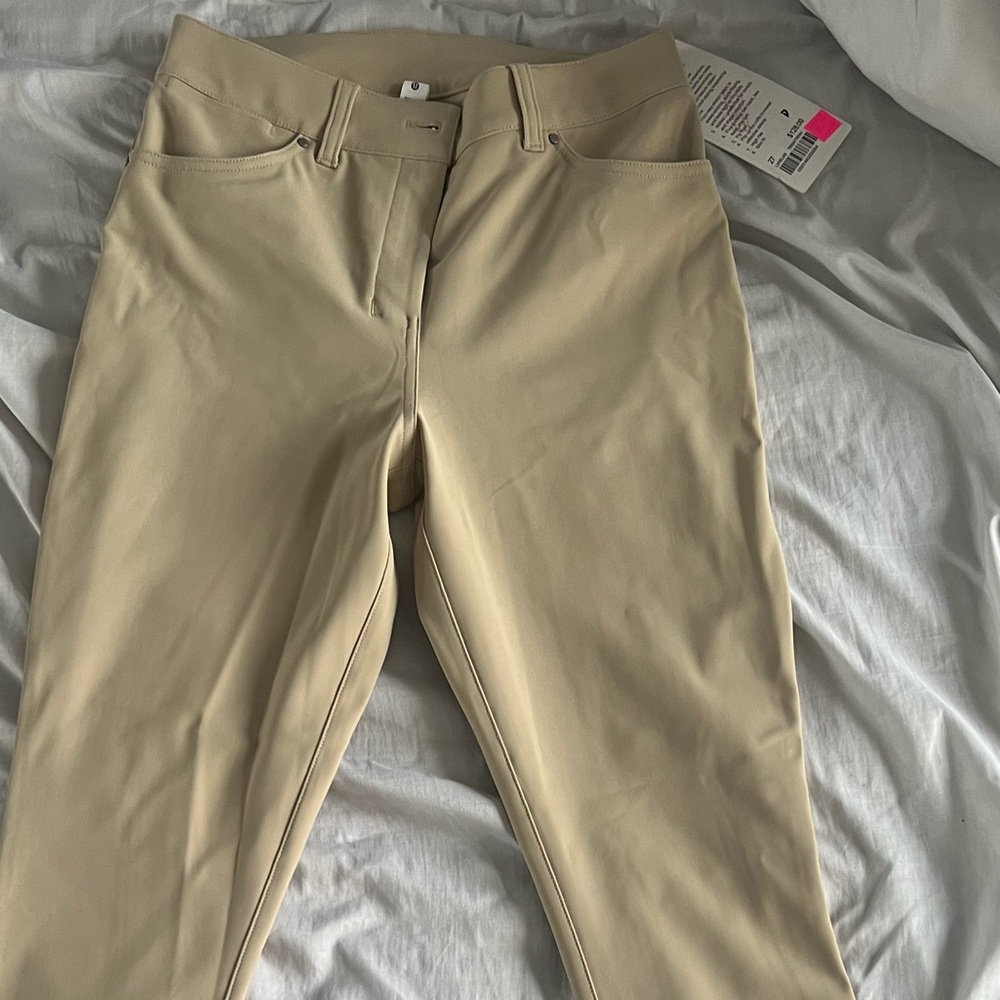 LULULEMON | City sleek slim fit hr pant | size 27 | beige/brown pants